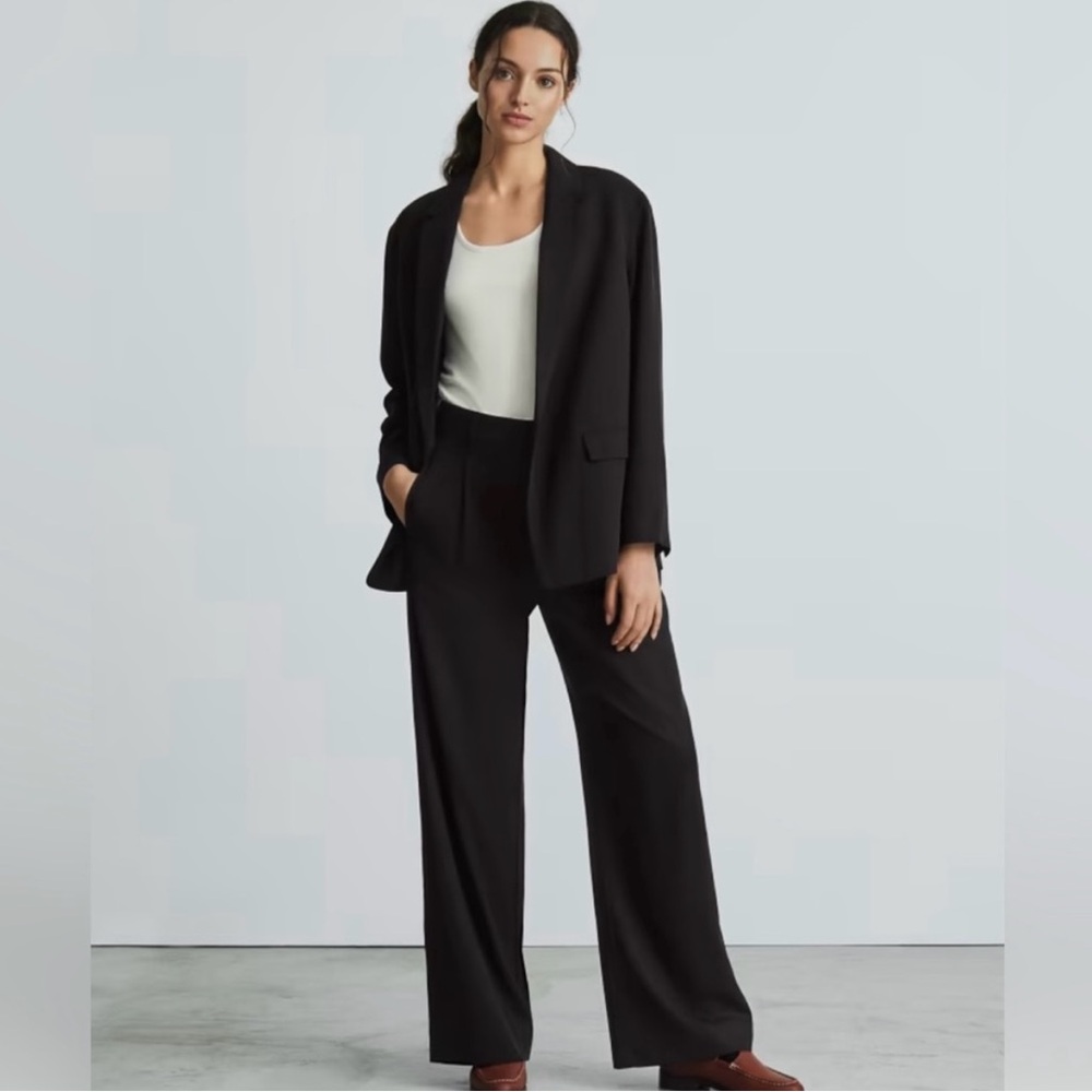 Everlane The Way-High Drape Pant NWT black size 2 R